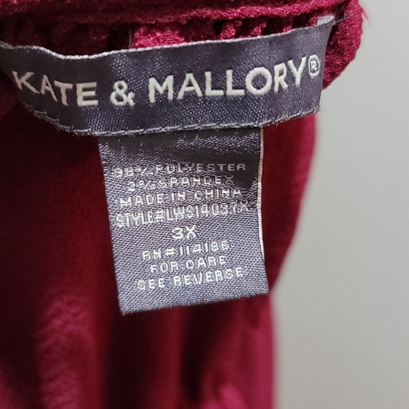 KATE MALLORY PURPLE CRINKLE TOP SHORT SLEEVE BOHEMIAN MINIMALIST GAUZE BLOUSE 3X - Picture 8 of 10